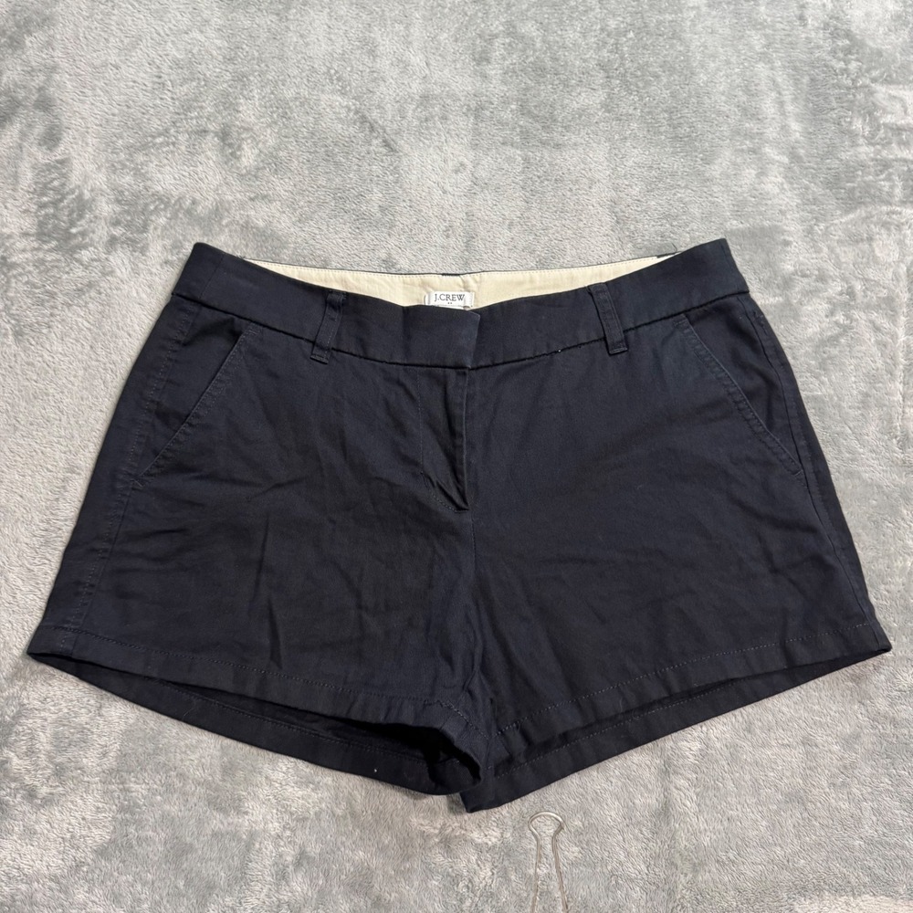 VTG Y2K J.Crew Low Rise Black Chino Shorts Cotton H5616 Size 6